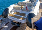 Williams 435 Sportjet tender stowed