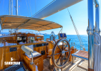 Helm view forward to starboard