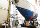 Hauled out at Pendennis Shipyard