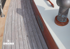 Starboard side deck view aft