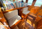 Wheelhouse view to aft companionway