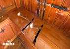 Wheelhouse view forward to port