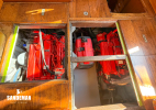 Engine space under wheelhouse