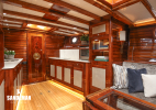 Saloon and galley view forward to starboard