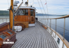 Foredeck view aft