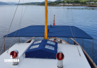 Deckhoiuse roof view aft; mizzen mast