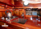 Galley to port aft