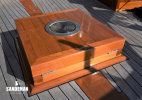 Aft deck hatch over owner cabin