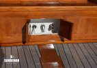Aft deck seating - deck shower