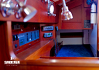 Nav station and quarter berth view aft
