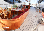Starboard side deck view forward