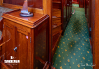 Saloon view aft to accommodation [Photo: James Robinson Taylor]