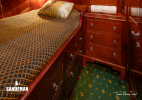 Guest twin bunk cabin to port, view fwd [Photo: James Robinson Taylor]
