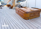 Starboard deck view aft from foredeck