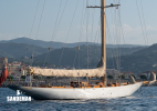 Starboard quarter at anchor [Photo: James Robinson Taylor]