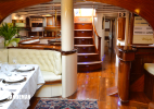 Saloon, galley and companionway - in commission