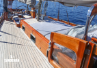 Starboard aft side deck view aft