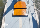 Foredeck view aft (taken before house roof replacement)