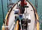 Foredeck view aft