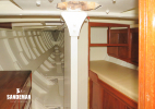 Fo'c'sle view fwd; galley to port; captain's cabin to starboard