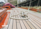 Starboard side deck view forward