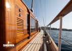 Starboard side deck view forward