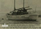 Back on her home mooring, Beaumaris August 1964 after her first wild venture