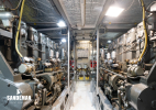 Engine room view aft