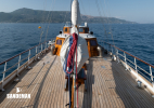 View aft from foredeck