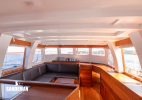 Deck saloon - view from wheelhouse companionway