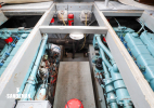 Engines space under deckhouse