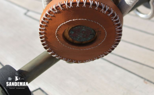 Leathered block detail