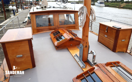 Forward deck view aft