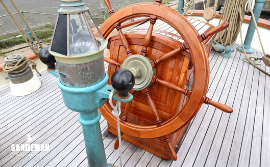 Binnacle and helm view aft