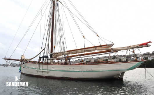 Aft of the beam moored
