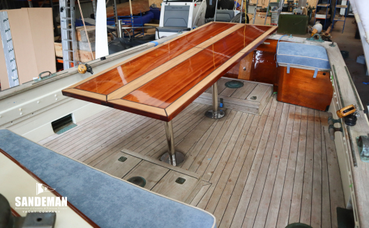 New aft deck table