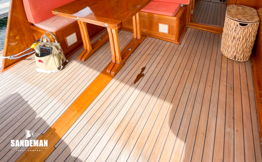 View forward to deck shelter