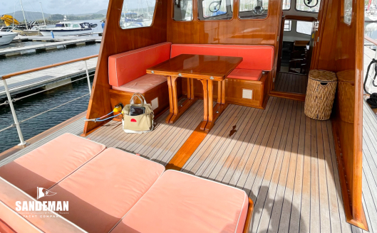 View forward to deck shelter